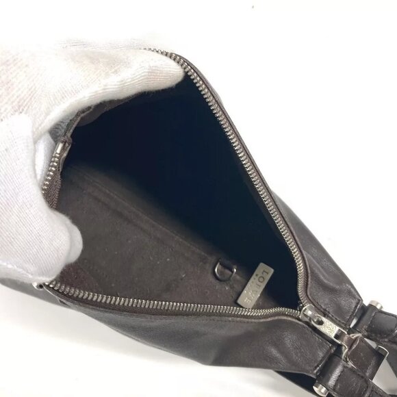 LOEWE Anagram logo Anton Bags Shoulder Bags Backpack Leather Brown main image 9